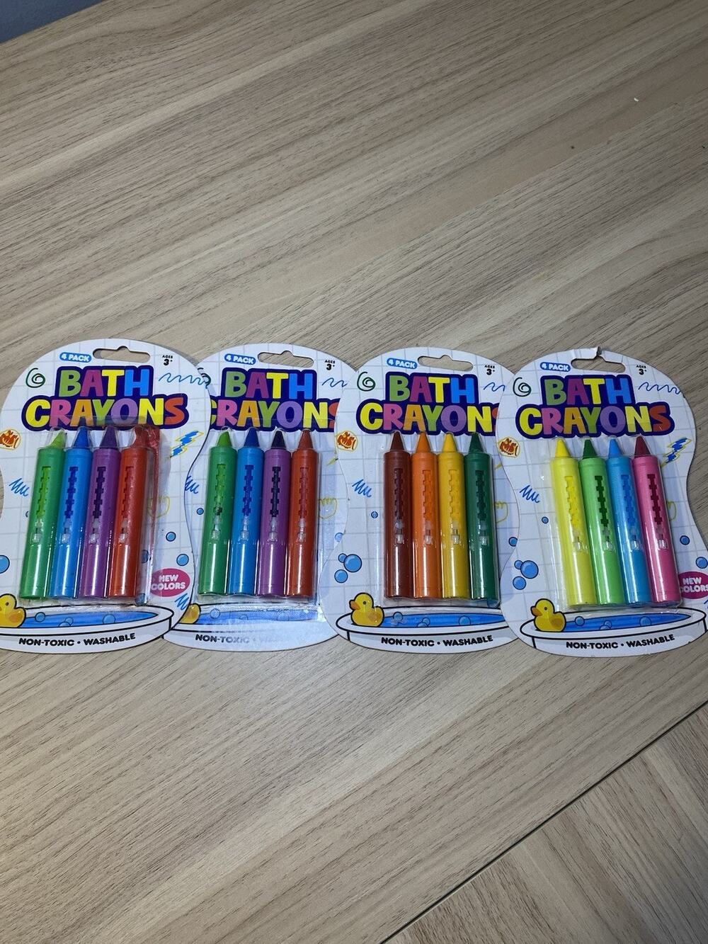 Bath Crayons lot of 4 non toxic washable 4 pack bath toy multicolor drawing